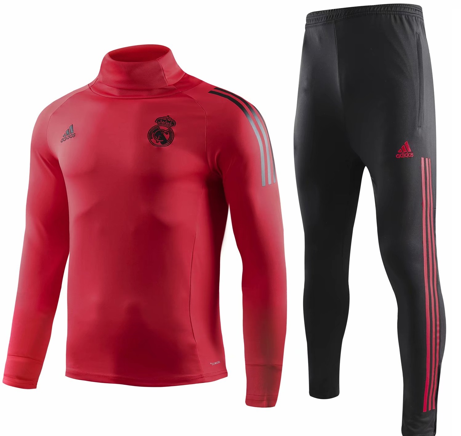 Kit treinamento oficial Adidas Real Madrid 2018 2019 vermelho e preto